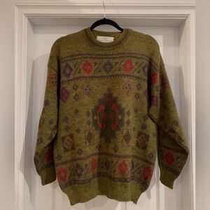 Green Wool-Blend Sweater - Medium